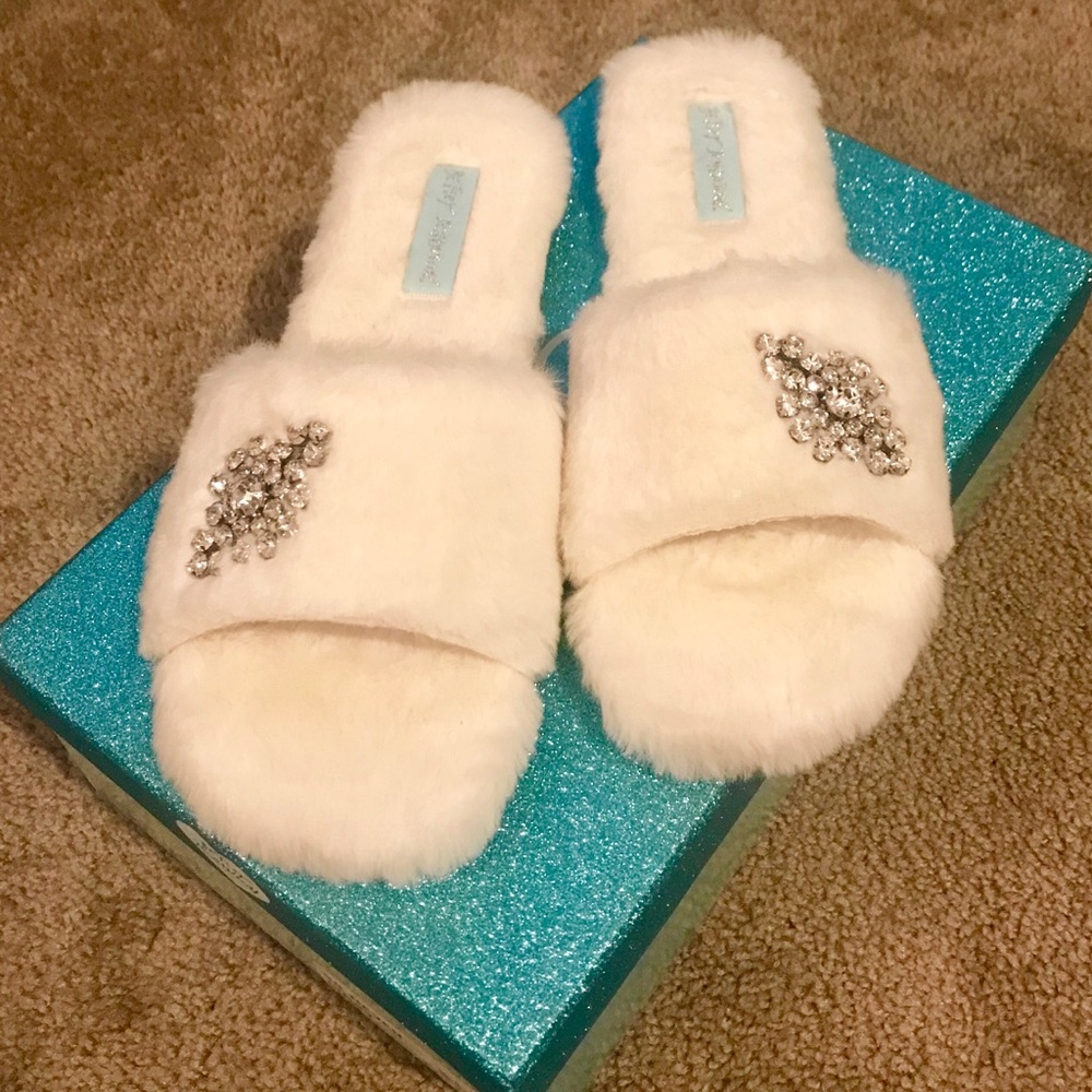 Betsey Johnson Fur Slippers